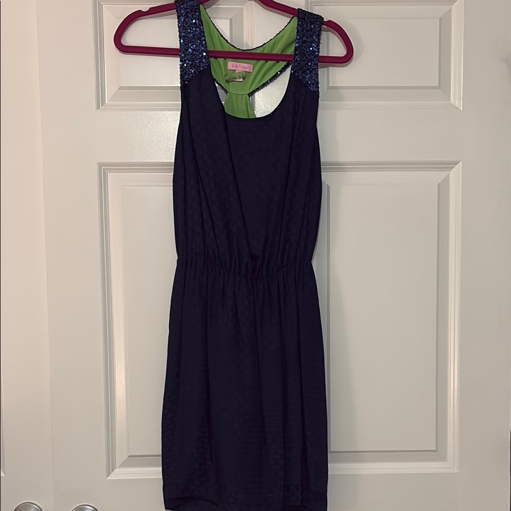 Lilly Pulitzer Dress with Sequin Shoulders